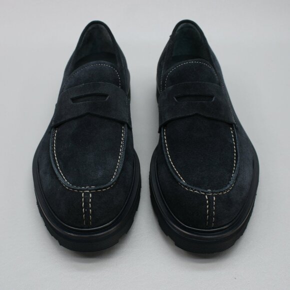 Good Man Brand Men\'s 12 Lexington Navy Blue Suede Penny Loafers Shoes - G956-21 main image 8